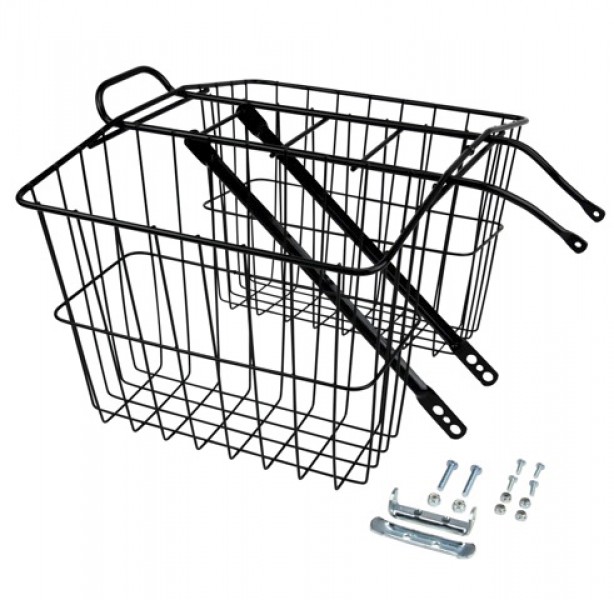 Wald 520 Rear Twin Carrier Baskets black