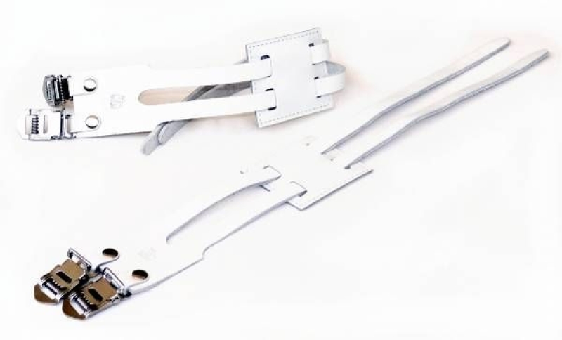 Double Toe Straps - Leather Binding Patch