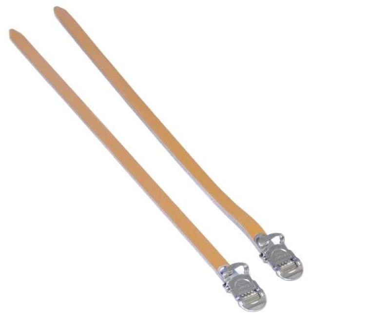 MKS Fit Alpha Spirits Toe Straps - Lederpedalriemen