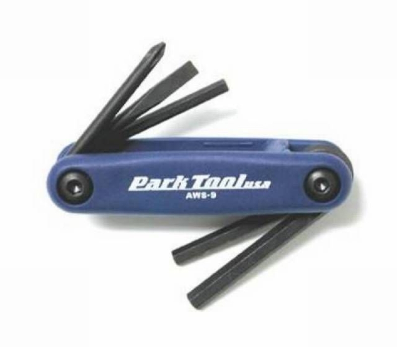 Park Tool AWS-9 Fold-up Hex Wrench and Screw Driver Set - Faltwerkzeug