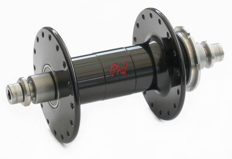 Phil Wood High Flange Track Hub - Rear - Black Anodised