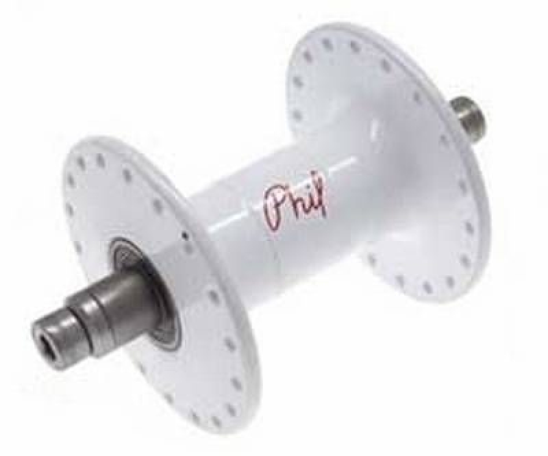Phil Wood High Flange Track Hub - Front - White Powdercoat
