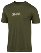 Chrome Text Logo T-shirt - Army